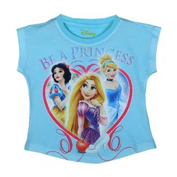 Disney Princess Girls BluePrinted Round Neck Top-image-80