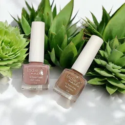 Indie Nails Set Of 2 12 Toxin Free Nail Color - 5 ml Each - Cutting Chai-Fussy Beige-3