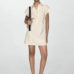 MANGO Extended Sleeves Shirt-Style Dress-image-81