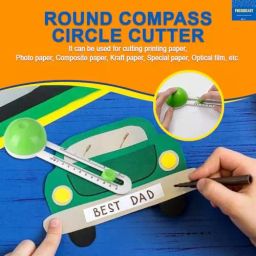FreshDcart 22x7x4.5 cm Plastic Rotary Paper Circle Cutter Trimmer for Art & Craft Projects Office, FDCA162 image 4
