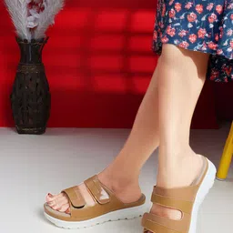 ELLE Women Open Toe Flats-image-92