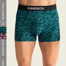 DaMENSCH Men Pack of 2 Deo-Cotton Printed Anti-Bacterial Trunks-picture-5