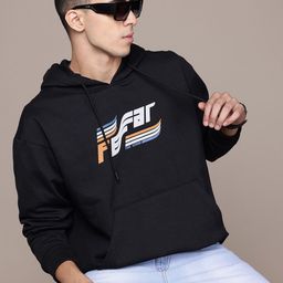 The Roadster Lifestyle Co. Typography Print Hooded Sweatshirt-image-45