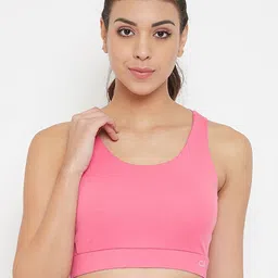 Clovia Pink Solid Non-Wired Lightly Padded Workout Bra BR2189P22XXL-image-42