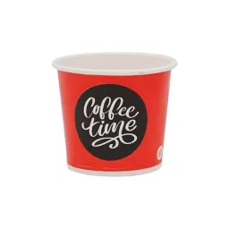 Generic 100 ml Disposable Coffee Cup Red (Pack of 80 Pcs)-19