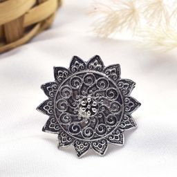 TEEJH Silver-Plated Oxidised Ring-image-85