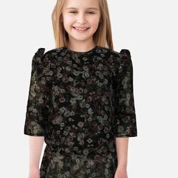 Gini and Jony Girls Floral Print Cinched Waist Top-image-82