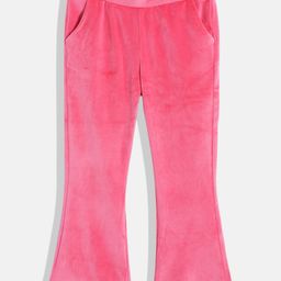 Allen Solly Junior Girls Pink Solid Velvet Trousers-image-83