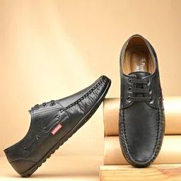 K Footlance Men Textured Square Toe Lace-Ups Derbys-image-37