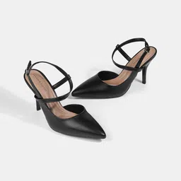 LEMON & PEPPER Work Stiletto Sandals with Buckles-53