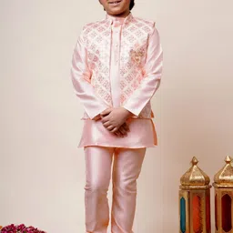Sangria Boys Embroidered Cotton Silk Kurta Sets-picture-20