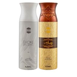 Ajmal Unisex Set of 2 Evoke Silver Edition Deodorant&Wisal Dhahab Deodorant-14