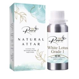 THE RUPAWAT Perfumery House White Lotus Grade 1 Natural & Alcohol Free Attar - 50 ml-image-24