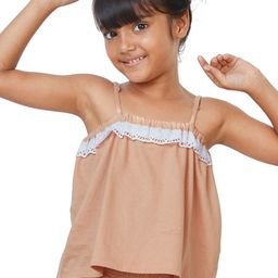 My Milestones Shoulder Straps Lace Up Cotton Top-image-57