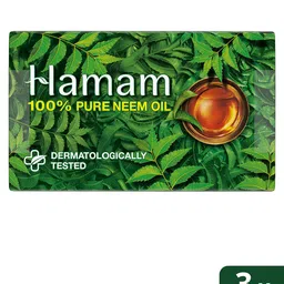 Hamam Set of 3 Pure Neem Oil Soap Bar with Aloe Vera & Tulsi - 150 g each-11