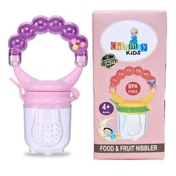 Chinmay Kids Baby Pacifier Food Feeder Silicone Fresh Fruit Milk Nibbler Feeding Safe Kids Rattle Soother (Purple)-26