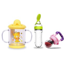 Chinmay Kids Straw Feeding Sipper Anti Spill for Kids Fruit Feeder And Soother - Made of Food-Grade Material, 100% free of BPA  (Yellow-Green-Pink)-image-37