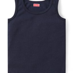Babyhug Sleeveless Pull Over Thermal Vest - Navy Blue-image-95