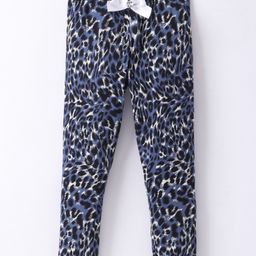 CrayonFlakes Animal Printed & Bow Detailed Super Stretch Full Length Leggings - Blue-image-26