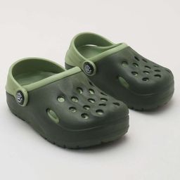 Priaansha Kids Colour Blocked Sling Back Clogs - Green-picture-20