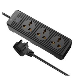 Portronics Power Plate 21 Extension Board with 3 Universal Sockets, 1.5 Meter Long Cord, 1440 Watts, Fireproof Material, Multi Plug for Home Appliances (6 Amp, Black) POR-2645-8