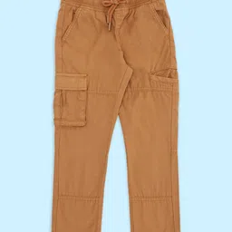 Pantaloons Junior Cotton Solid Trousers - Rust Orange-picture-36