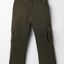 Rikidoos Cotton Solid Cargo Trousers - Dark Olive-image-107