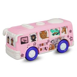 Asian Friction Powered Plastic Toy Bus With Attractive Funny Cartoon Animals Print For Childrens Boys and Girls-18
