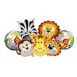 Bubble Trouble Animal Theme Combo Balloon Set Of Colorful Latex Balloons & Animal Printed Foil Balloons - Pack of 22 image 2