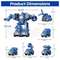 Kidology 5 in 1 Metal Outer Space Robot Action Toy image 2