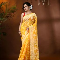 DESH BIDESH Woven Design Zari Jamdani Saree-picture-49