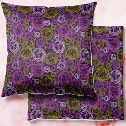 ArtzFolio Multicoloured Set of 2 Square Cushion Covers-19