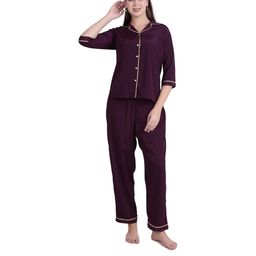 WOEMUR Women Purple Satin Night suits-image-99