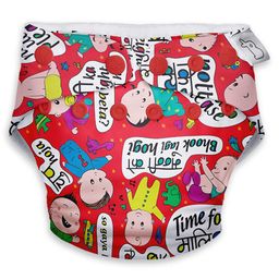 SuperBottoms Reusable and Washable Cloth Diapers for Babies Cloth Diaper Freesize Uno Baby Text Print - Multicolor image 4