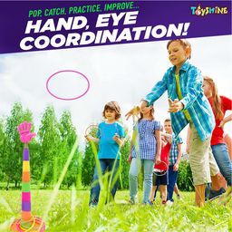 Toyshine 2 in 1 Ring Toss Game | Shape Sorter Color Recognition Aim and Strike Game - Multicolor image 4