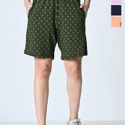 BAESD Women Striped High-Rise Shorts-image-93