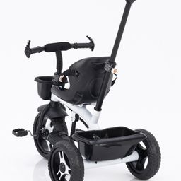 fab n funky Plug & Play Tricycle With Parental Push Handle - White image 5