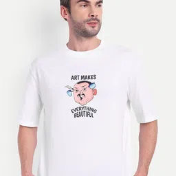BOLLYWOO.OOO Unisex Bio Finish Graphic Printed Round Neck Cotton Oversized T-shirt-image-60
