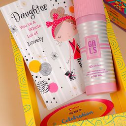 Archies 2-Pcs White & Pink Printed Daughter's Day  Home Gift Sets-29