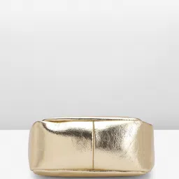 MANGO Metallic Effect Textured Handheld Bag image 5