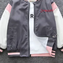 INCLUD Girls Open Front Jacket with Embroidered-12