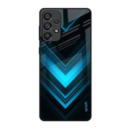 QRIOH Vertical Blue Arrow Printed Lightweight Silicone Samsung Galaxy A33 5G Glass Case-image-106