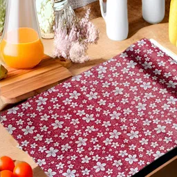 Aura Red Set of 1 Water Resistant Shelf Liner Organisers-15