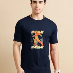 Enciger Men Printed Applique T-shirt-image-90