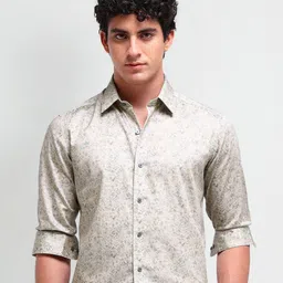 Arrow New York Men Comfort Spread Collar Abstract Printed Cotton Slim Fit Formal Shirt-picture-20
