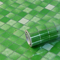 Asian royal Green & White Printed Waterproof Wallpaper-image-72