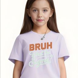 YK Girls Typography Printed Round Neck T-shirt-image-50