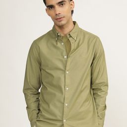 Andamen Men Premium Button-Down Collar Solid Cotton Casual Shirt-image-72