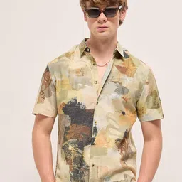 THE BEAR HOUSE Men Opaque Printed Casual Shirt-image-46