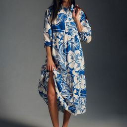R.Code by The Roadster Life Co. Women Floral Printed Puff Sleeve Fit & Flare Midi Dress-picture-22